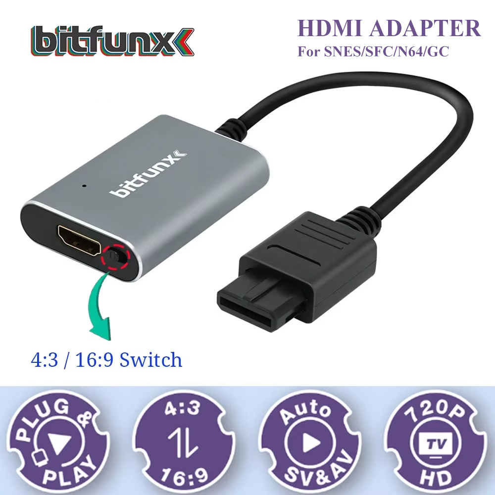 Bitfunx 720P Svideo / AV To HD - огляд і ціна Retro Gaming Emulator