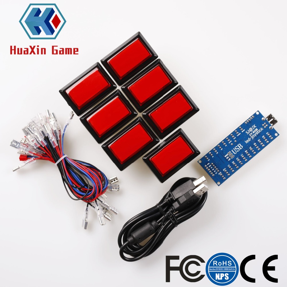 Rectangular LED Illuminated Pu - огляд і ціна Arcade Button Kit