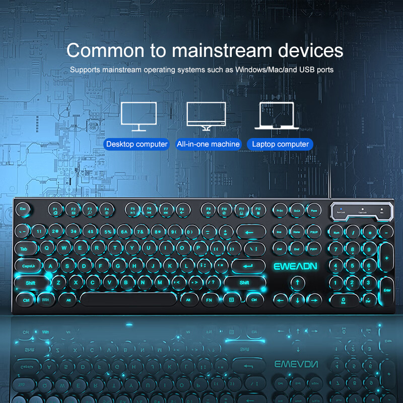 EWEADN Typewriter Gaming Keybo - огляд і ціна Retro Gaming For Windows