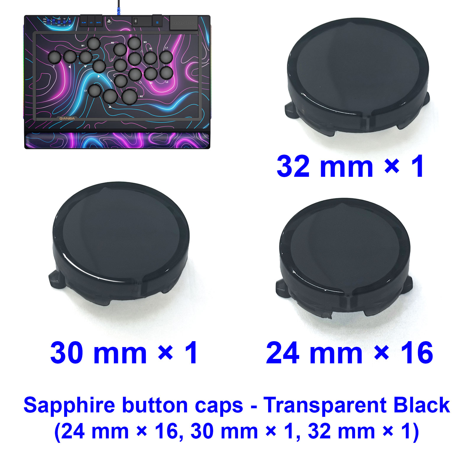 QANBA SAPPHIRE S1 Button Cap A - огляд і ціна Arcade Button Kit