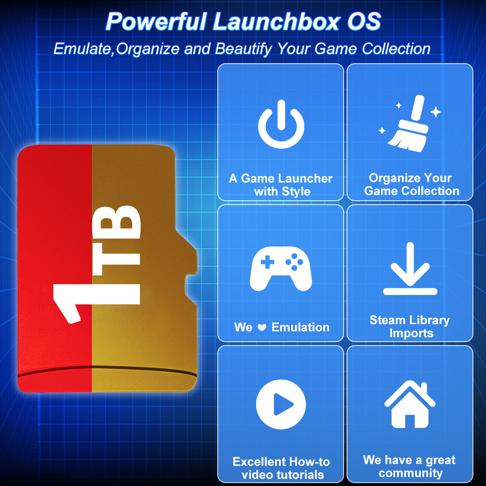 JMachen 1TB Game TF Card Built - огляд і ціна Retro Gaming For Windows