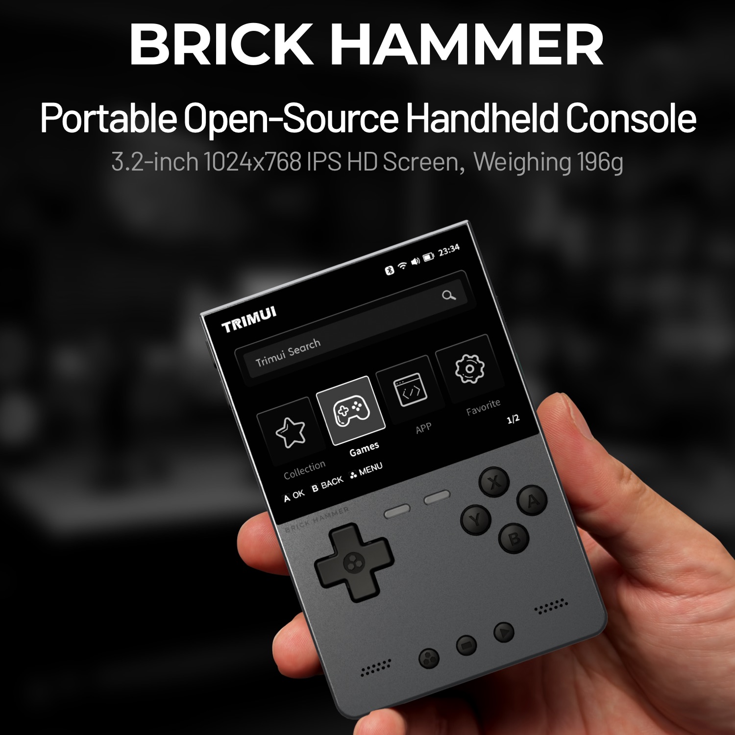 TRIMUI BRICK HAMMER Retro Hand - огляд і ціна Retro Gaming Phone