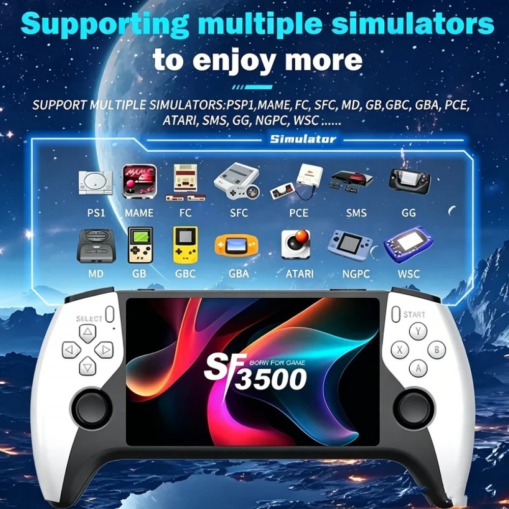 SF3500 5 inch Handheld Game Co - огляд і ціна Retro Gaming Emulator